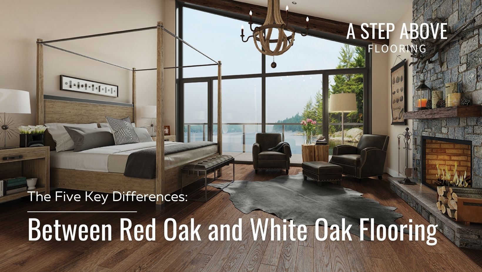 Red oak and white oak flooring